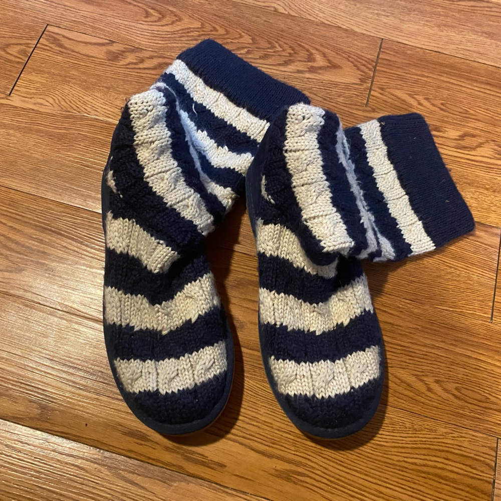 Striped Ugg sock boot